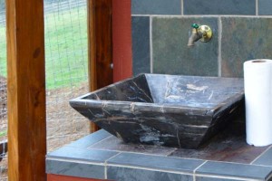 Stone outdoor sink